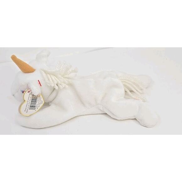 1993 Ty Beanie Baby "Mystic" Retired Yarn Mane Tan Horn Unicorn BB7 - Picture 2 of 5
